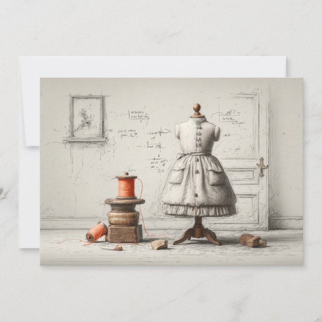 1. Geburtstag Atelier Black & White Style Einladung (Vorderseite)