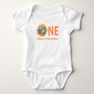 1. GEBURTSTAG BABY SCHLIESSEN CUSTOM-FOTO STRAMPLER