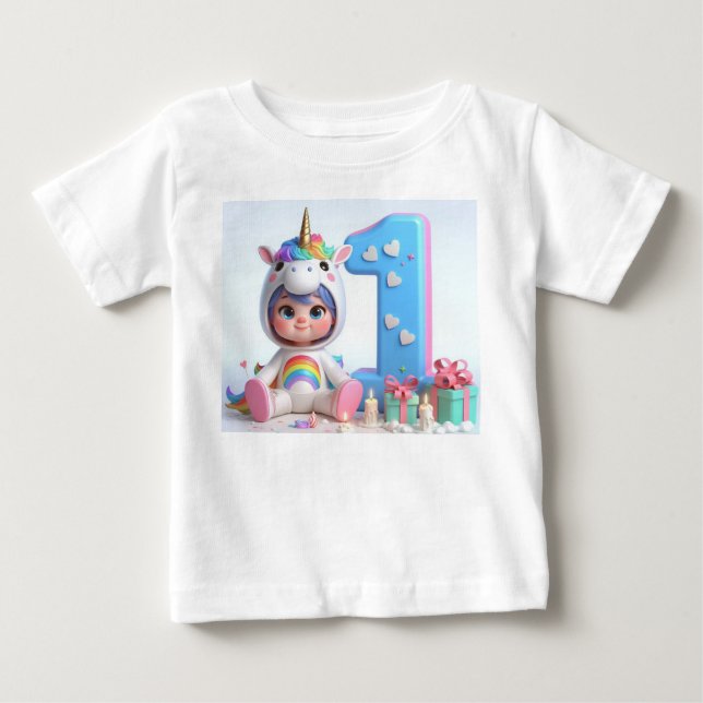 1. Geburtstag Baby T-shirt (Vorderseite)