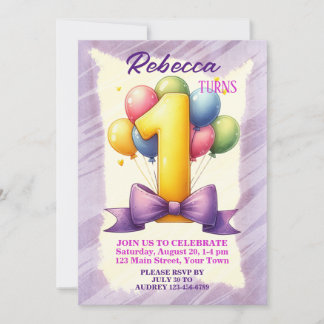 1. Geburtstag Ballon Thema Einladung