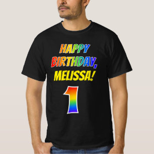 1. Geburtstag — Bold, Fun, Rainbow 1, Individuelle T-Shirt