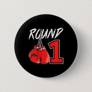 1. Geburtstag Boxen Junge 1 Jahr alt Boxer Bday Pa Button