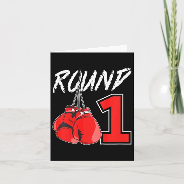 1. Geburtstag Boxenjungen 1 Jahr alter Boxerplatz  Karte (Vorderseite)