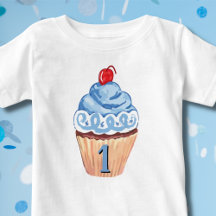 1. Geburtstag Boy Blue Cupcake