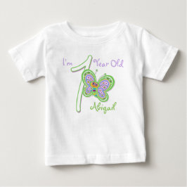 1. Geburtstag Butterfly Baby T - Shirt