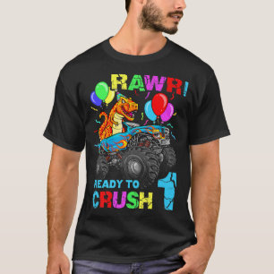 1. Geburtstag Dinosaur Monster Truck Rawr Erster T-Shirt