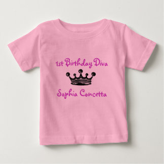 1. Geburtstag Diva Baby T-shirt