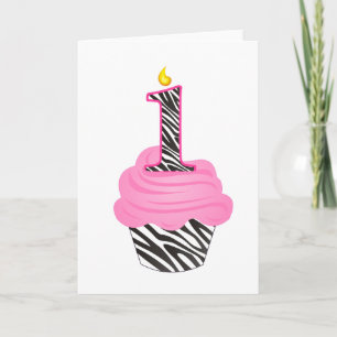1. Geburtstag Diva Cupcake Karte