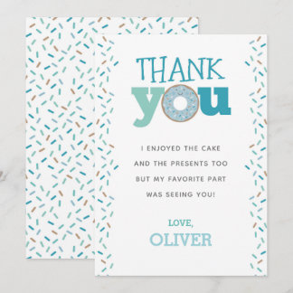 1. Geburtstag Donner Danke-Karte Einladung