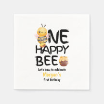 1. Geburtstag eines glücklichen Bee Honey Yellow B