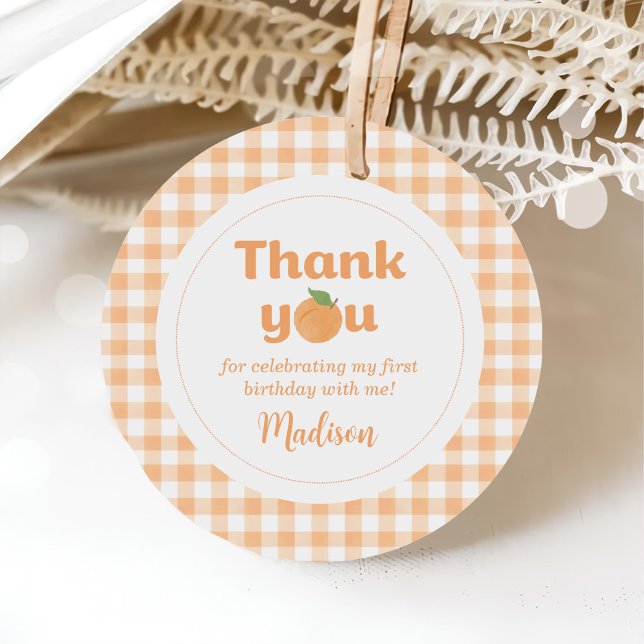 1. Geburtstag eines Sweet Peach Girl Geschenkanhänger (Von Creator hochgeladen)