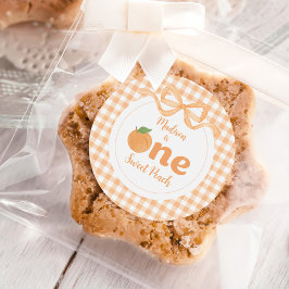 1. Geburtstag eines Sweet Peach Girl Runder Aufkleber