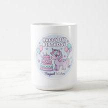 1. Geburtstag Einhorn Tasse
