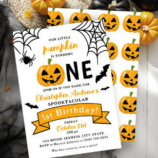 1. Geburtstag Halloween Little Pumpkin Einladung