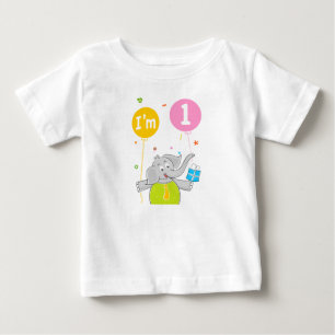 1. Geburtstag ich bin 1 Jahre alt Baby T-shirt