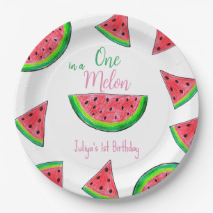 1. Geburtstag in einer Melone Pappteller