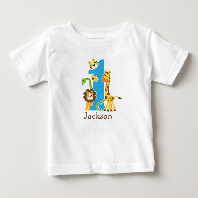 1. Geburtstag Jungle Tshirt (Vorderseite)