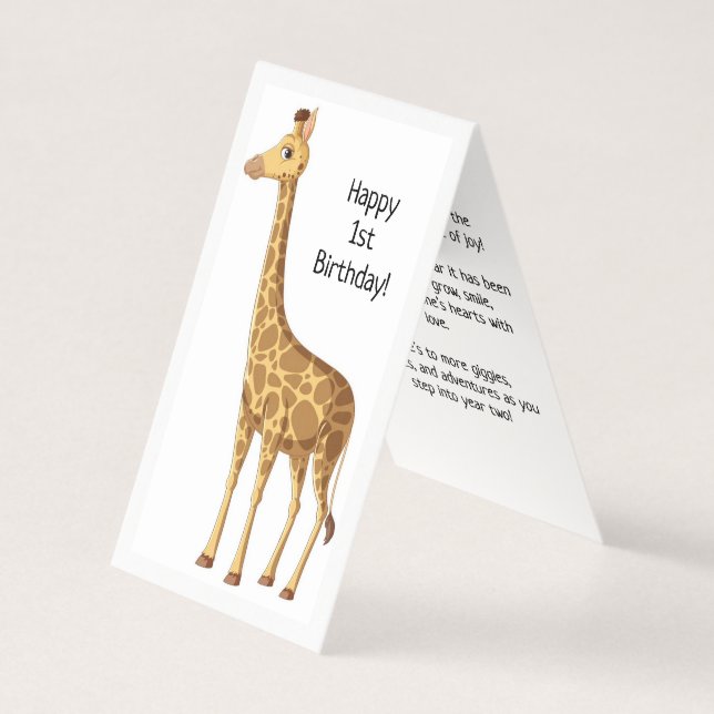 1. Geburtstag - Kinderkarte (Vorderseite)