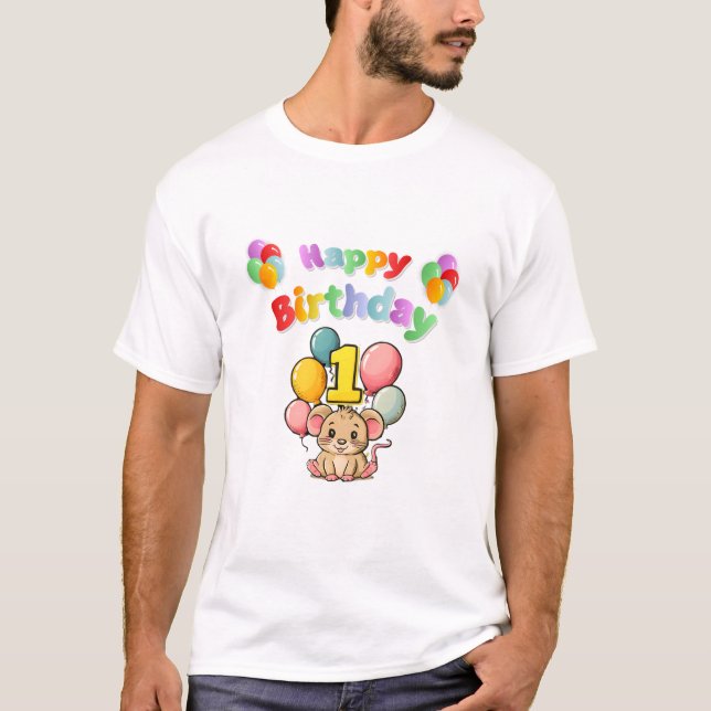 1. Geburtstag Maus Mäuse Kinder Geburtstag T-Shirt (Vorderseite)
