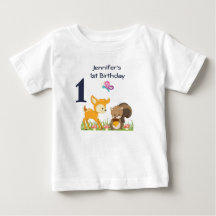 1. Geburtstag Niedlicher Waldtiere
