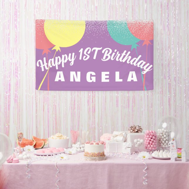 1. Geburtstag Party Ballon Colorful Banner (Party)