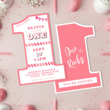 1. Geburtstag Party Girls Rosa Eins