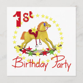 1. Geburtstag Party Rockpferd Einladung