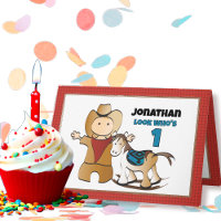 1. Geburtstag Rodeo Cowboy Wild West Fun Cartoon