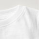 1. Geburtstag Rosa Glitzer Herzdrucken Personalisi Baby T-shirt (Detail - Hals/Nacken (in Weiß))