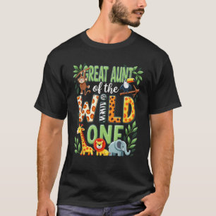 1. Geburtstag Safari Zoo Große Tante der wilden Ei T-Shirt