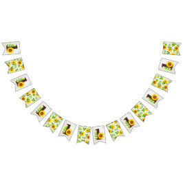 1. Geburtstag Sonnenblume & rustikales Holz Party  Wimpelkette