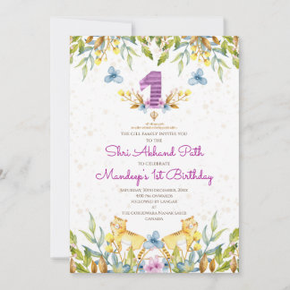 1. Geburtstag Sukhmani Sahib & Akhand Path lädt ei Einladung