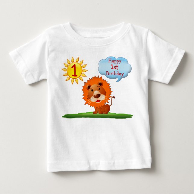 1. Geburtstag T-Shirts für Jungen mit Niedlicher L (Vorderseite)