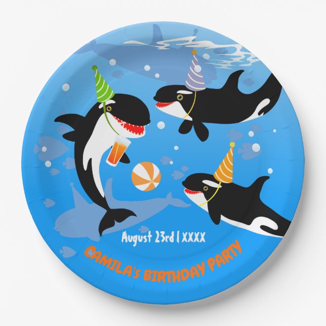 1. Geburtstag unter dem Mädelmädchen Pappteller (Vorderseite)