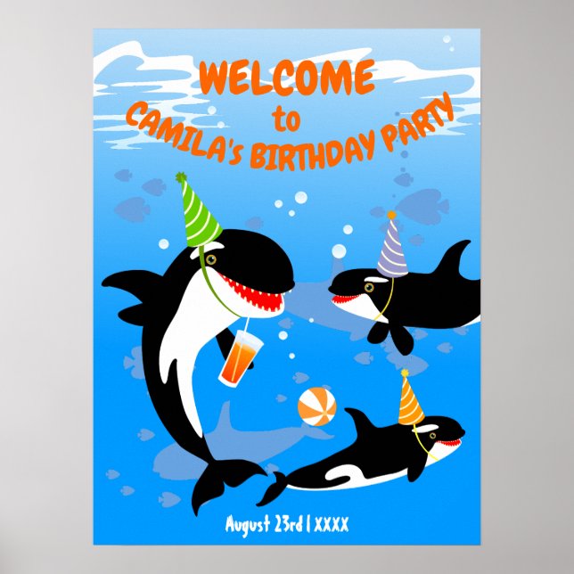 1. Geburtstag unter dem Mädelmädchen Poster (Vorne)