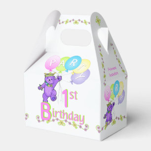 1. Geburtstags-Princess-Bär Geschenkschachtel