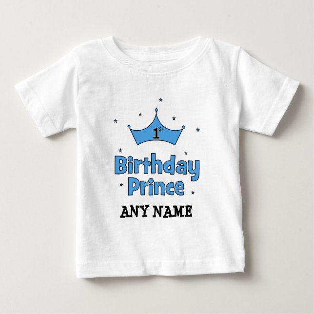 1. Geburtstags-Prinz Baby T-shirt (Vorderseite)