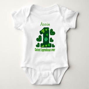 1. Geburtstags-St Patrick niedlichster Kobold Baby Strampler