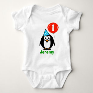 1. Geburtstags-Strampler für Baby   Pinguin und Ba Strampler