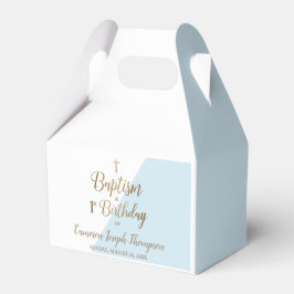 1. Geburtstags-Taufe Blauer Baby Geschenkschachtel