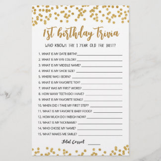 1. Geburtstags-Trivia-Spiel