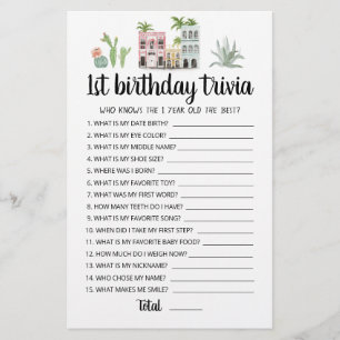 1. Geburtstags-Trivia-Spiel