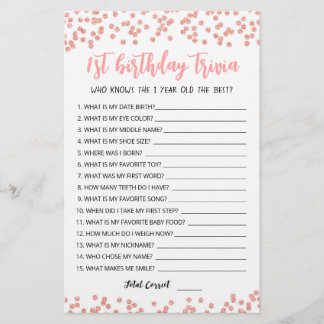 1. Geburtstags-Trivia-Spiel