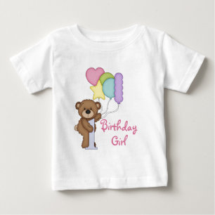 1. Geburtstagsbär mit Balloons Geburtstagskind Baby T-shirt