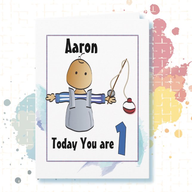 1. Geburtstagskarte Personalisiert für ihn Karte (Von Creator hochgeladen)