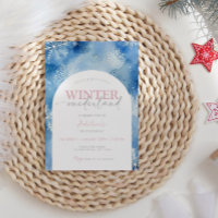 1. Geburtstagskarte Winter Onederland Party Schnee