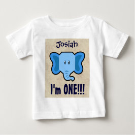 1. Geburtstagskind ZICKZACK 1 Jahr Individuelle Na Baby T-shirt