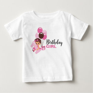 1. Geburtstagsmädchen-T - Shirt mit Balloons