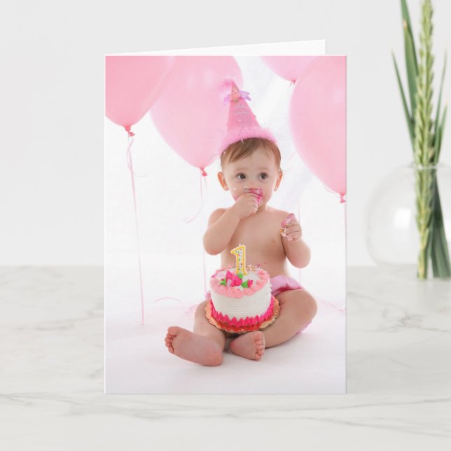 1. Geburtstagstorte Karte (Vorderseite)