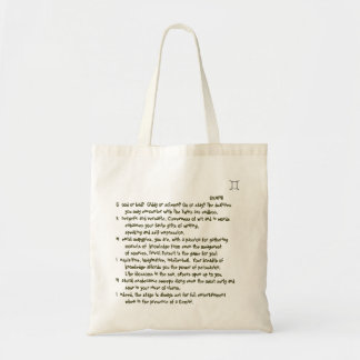 1-Gemini 21 mai - 20 juin sac fourre-tout